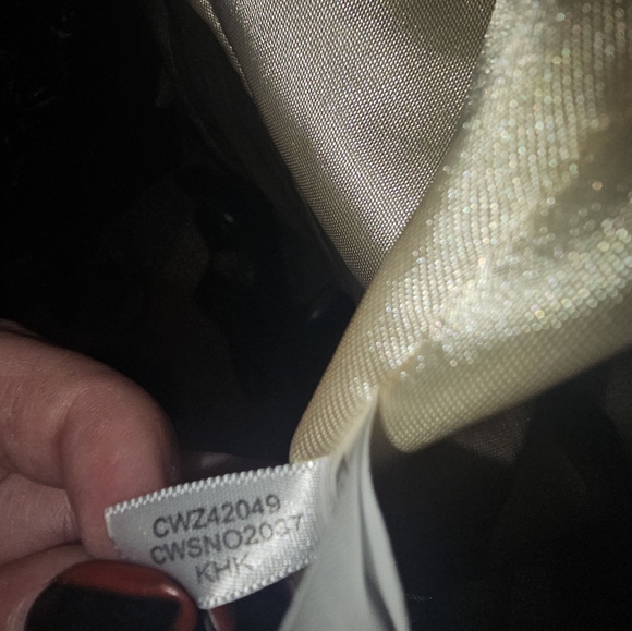 Calvin Klein Trench Coat Women Size L Gold Buttons Belted Double Breasted - Picture 3 of 9